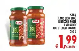 Deco Iperstore Star Il mio gran legù lenticchie rosse e verdure offerta