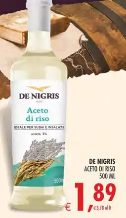 Deco Iperstore De Nigris Aceto di riso offerta