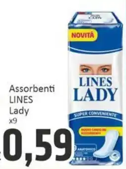 Paghi Poco Assorbenti Lines Lady offerta