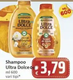 Paghi Poco Garnier Shampoo Ultra Dolce offerta