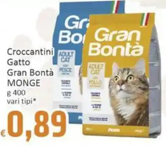 Paghi Poco Croccantini Gatto Gran Bontà offerta
