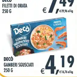 Deco Iperstore Decò gamberi sgusciati offerta