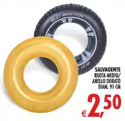 Deco Iperstore Salvagente ruota medio/anello dorato offerta