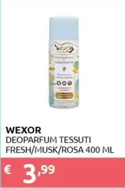 PiùMe Wexor deoparfum tessuti fresh/musk/rosa offerta