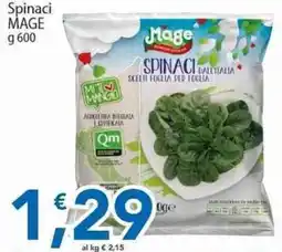 Sidis Spinaci Mage offerta