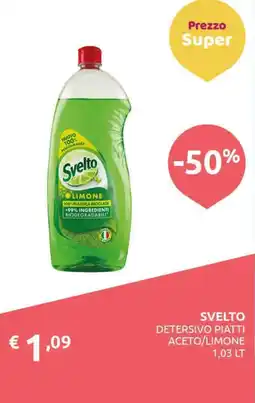 PiùMe Svelto Detersivo Piatti Aceto/Limone offerta