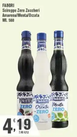 Conté Supermercati Sciroppo Zero Zuccheri Fabbri offerta