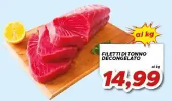 Filetti di tonno decongelato