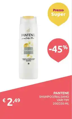 PiùMe Pantene shampoo/balsamo vari tipi offerta