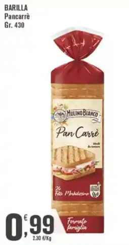Conté Supermercati Mulino Bianco Pan Carrè offerta