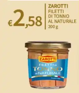 SpeSì Zarotti filetti di tonno al naturale offerta