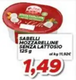 MA Supermercati Sabelli mozzarella senza lattosio offerta