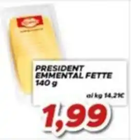 MA Supermercati President Emmenthal Fette offerta