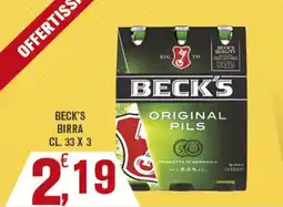 Conté Supermercati Beck's birra offerta
