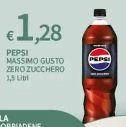 SpeSì Pepsi massimo gusto zero zucchero offerta