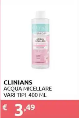 PiùMe Clinians acqua micellare vari tipi offerta