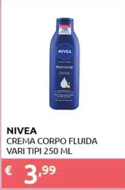 PiùMe Nivea crema corpo fluida vari tipi offerta