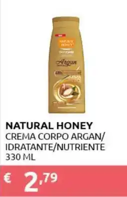 PiùMe Natural Honey Crema Corpo Argan offerta