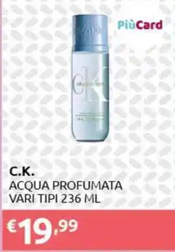 PiùMe C.K. Acqua profumata offerta