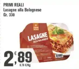 Conté Supermercati Primi Reali Lasagne alla Bolognese offerta