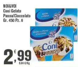 Conté Supermercati Coni Gelato Panna/Cioccolato offerta