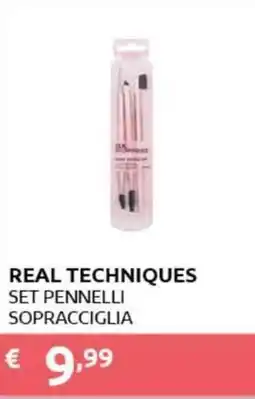 PiùMe Real Techniques set pennelli sopracciglia offerta
