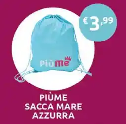 PiùMe Piùme sacca mare azzurra offerta