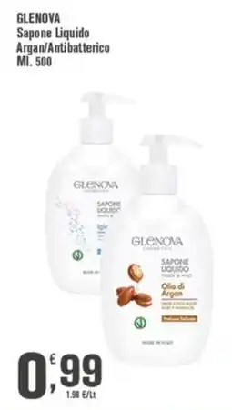 Conté Supermercati Glenova Sapone Liquido Argan/Antibatterico offerta