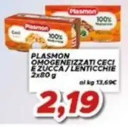 MA Supermercati Plasmon omogeneizzati ceci e zucca / lenticchie offerta