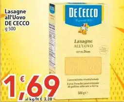 Sidis Lasagne all'Uovo De Cecco offerta