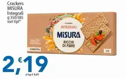 Sidis Crackers integrali Misura offerta