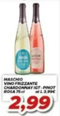 MA Supermercati Maschio vino frizzante chardonnay igt - pinot rosa offerta