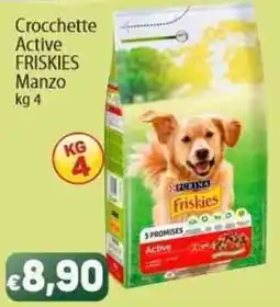 Sidis Crocchette Active FRISKIES Manzo offerta