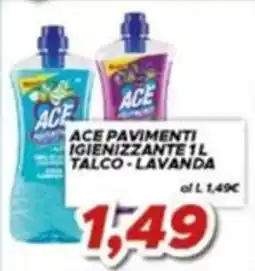 MA Supermercati Ace pavimenti igienizzante talco lavanda offerta