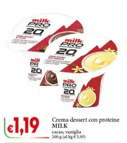 D'Italy Crema dessert con proteine MILK offerta