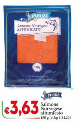 D'Italy Salmone Norvegese affumicato Puros offerta
