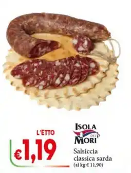D'Italy Salsiccia classica sarda Isola dei Mori offerta