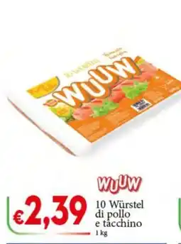D'Italy WUW 10 Würstel di pollo e tacchino offerta