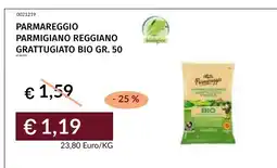 Prezzemolo e Vitale Parmareggio Parmigiano Reggiano Grattugiato Bio offerta