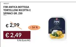Prezzemolo e Vitale Fini antica bottega tortelloni ricotta e spinaci offerta