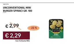 Prezzemolo e Vitale Unconventional mini burger spinaci offerta