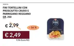 Prezzemolo e Vitale Fini tortellini con prosciutto crudo e parmigiano reggiano offerta