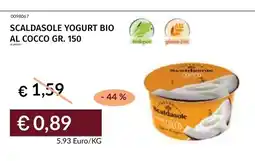 Prezzemolo e Vitale Scaldasole yogurt bio al cocco offerta