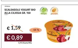 Prezzemolo e Vitale Scaldasole yogurt bio alla ciliegia offerta