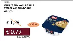 Prezzemolo e Vitale Muller mix yogurt alla vaniglia e mandorle offerta