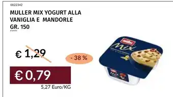 Prezzemolo e Vitale Muller mix yogurt alla vaniglia e mandorle offerta