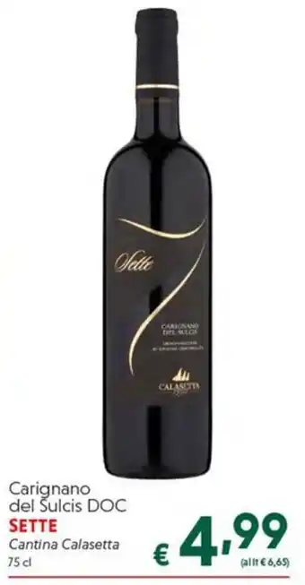 DiMeglio Carignano del Sulcis DOC SETTE Cantina Calasetta offerta