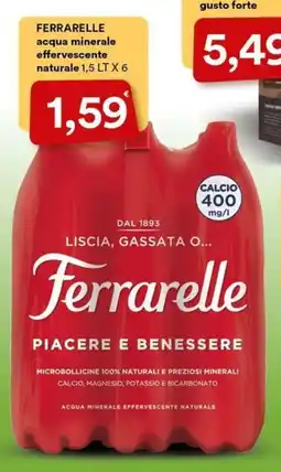 Supermercati Pasquale Prisco Ferrarelle acqua minerale effervescente naturale offerta