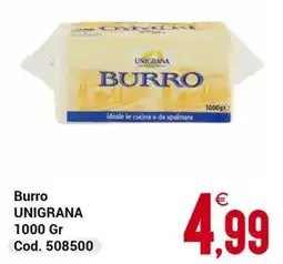 Centro Cash Burro UNIGRANA offerta