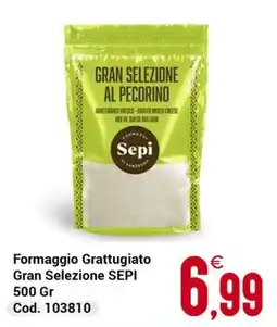 Centro Cash Formaggio Grattugiato Gran Selezione SEPI offerta